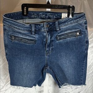 We The Free Women's Dark Blue Denim Shorts A0367